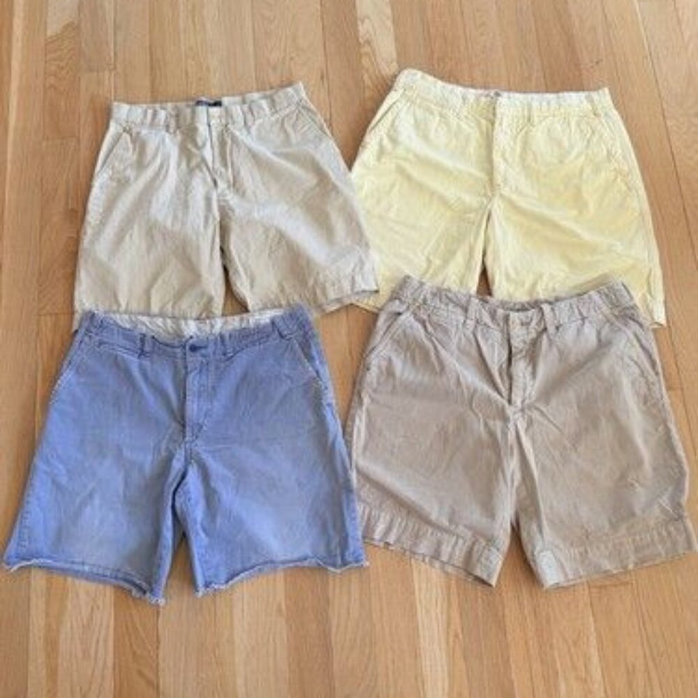 Polo Ralph Lauren Mens Khaki Shorts Lot of 4 Size 35